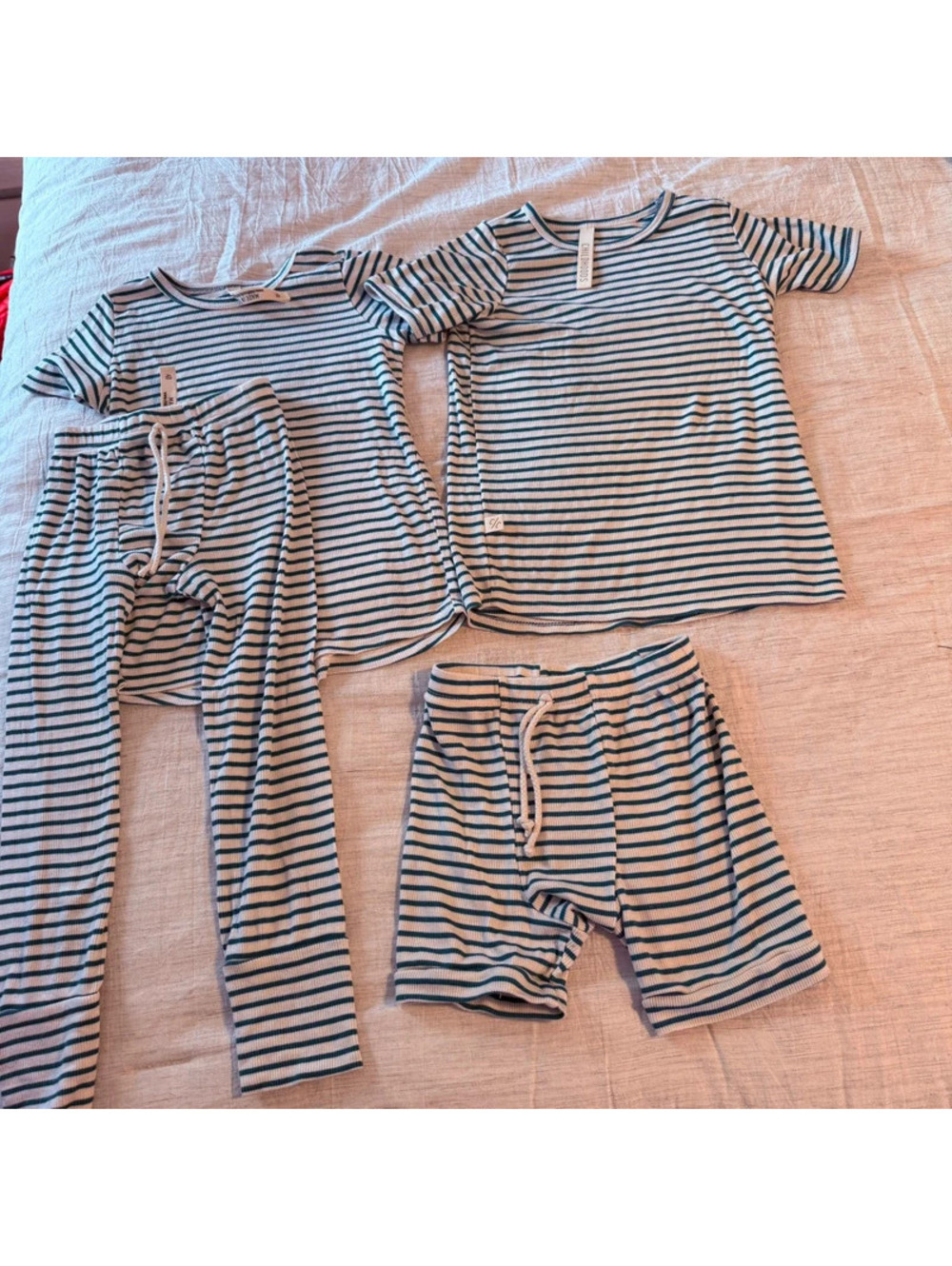 Childhoods clothing turquoise stripe set bundle